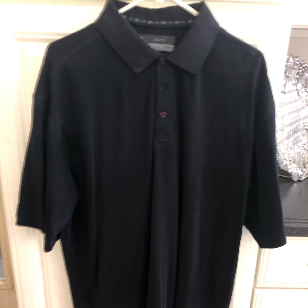 Navy golf shirt